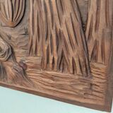 Wooden relief painting