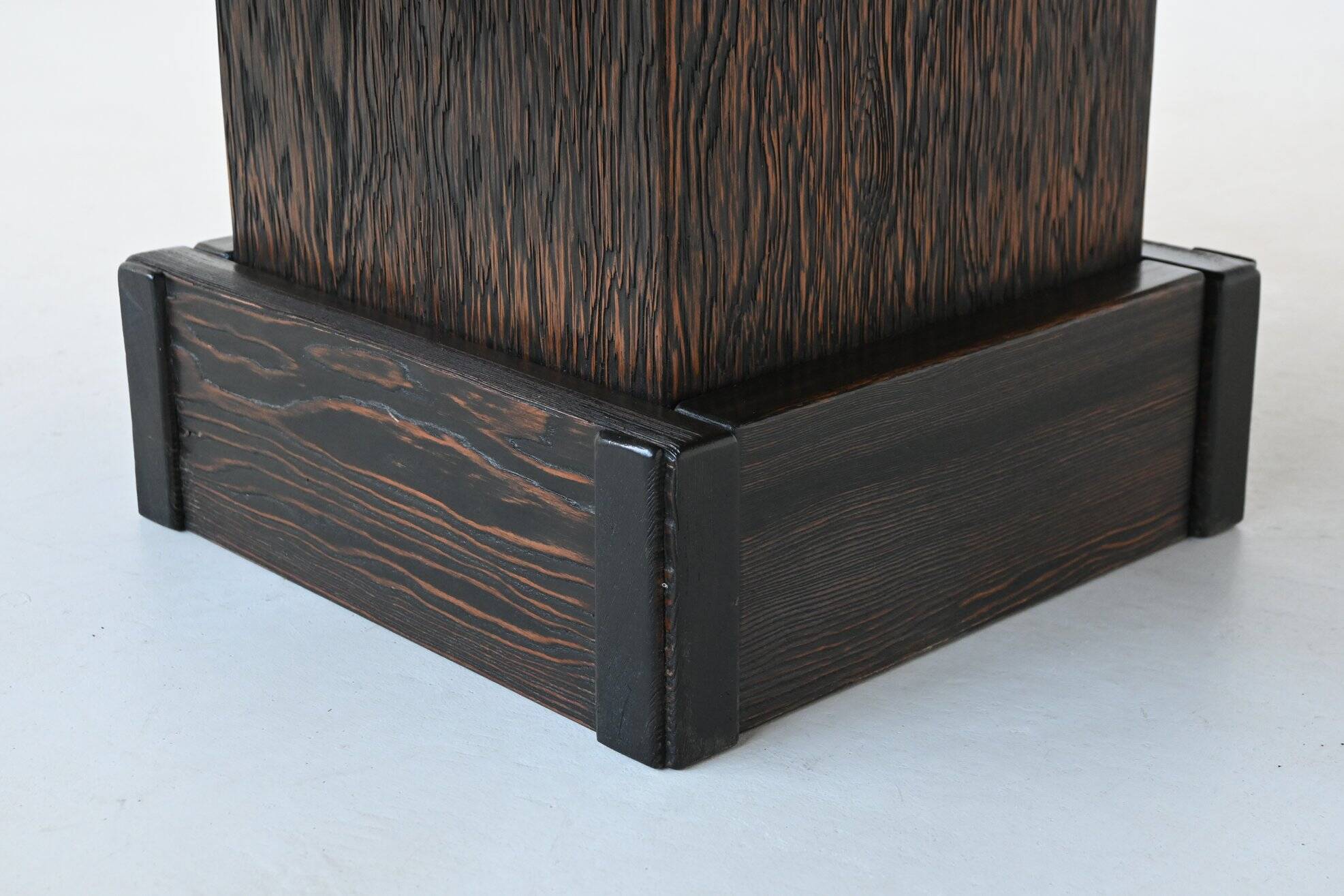 Brutalist square shaped coffee table Mid-Century France 1970