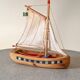 Wooden basin sailboat from the brand Lego, vintage toy.