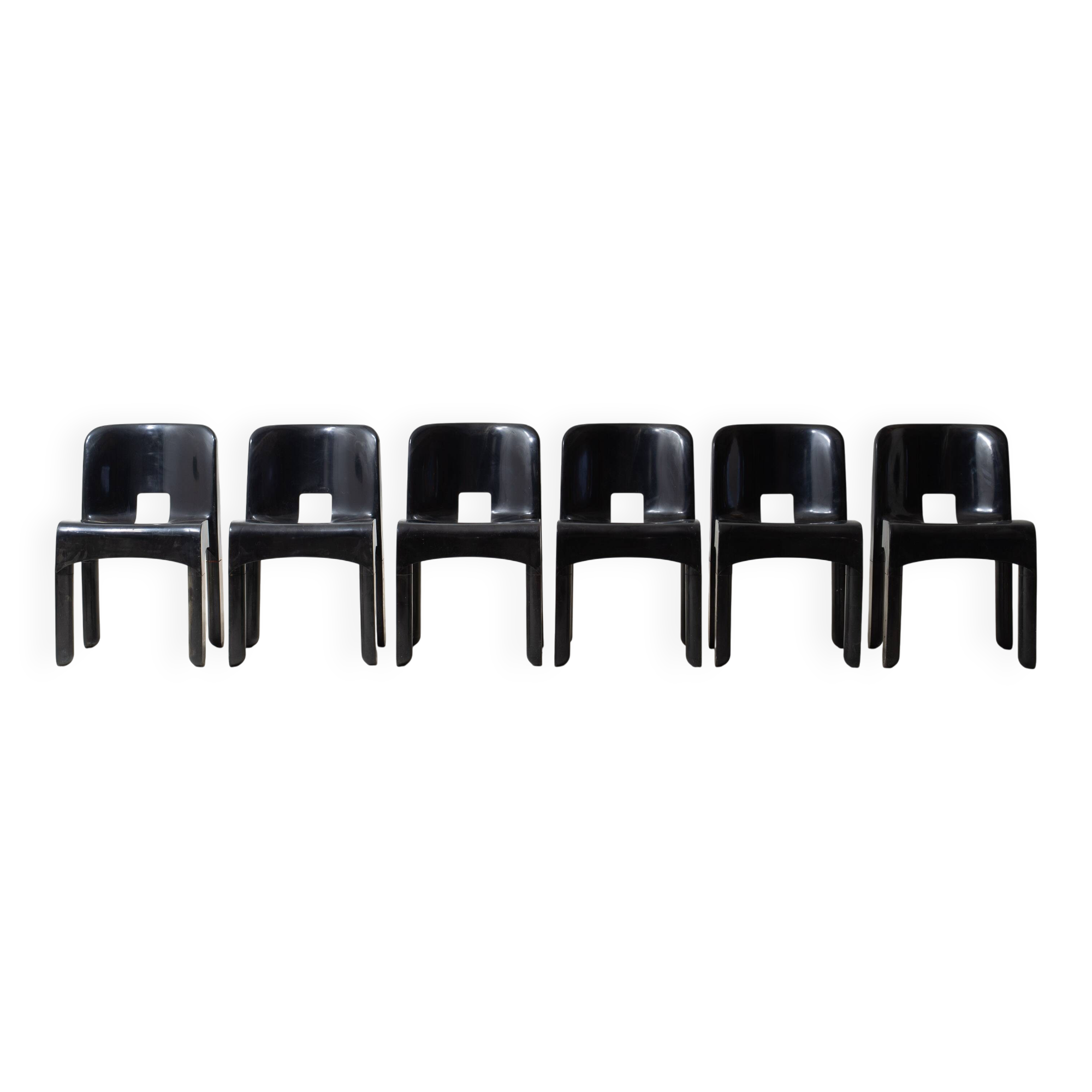 Ensemble de 6 chaises 'Universale' par Joe Colombo