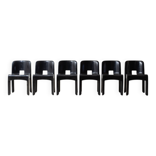 Ensemble de 6 chaises 'Universale' par Joe Colombo