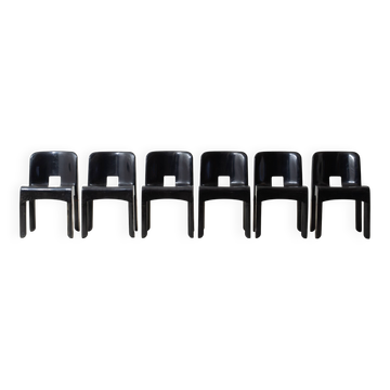 Set of 6 'Universale' chairs by Joe Colombo