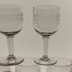 7 19th century guilloche wine/water glasses