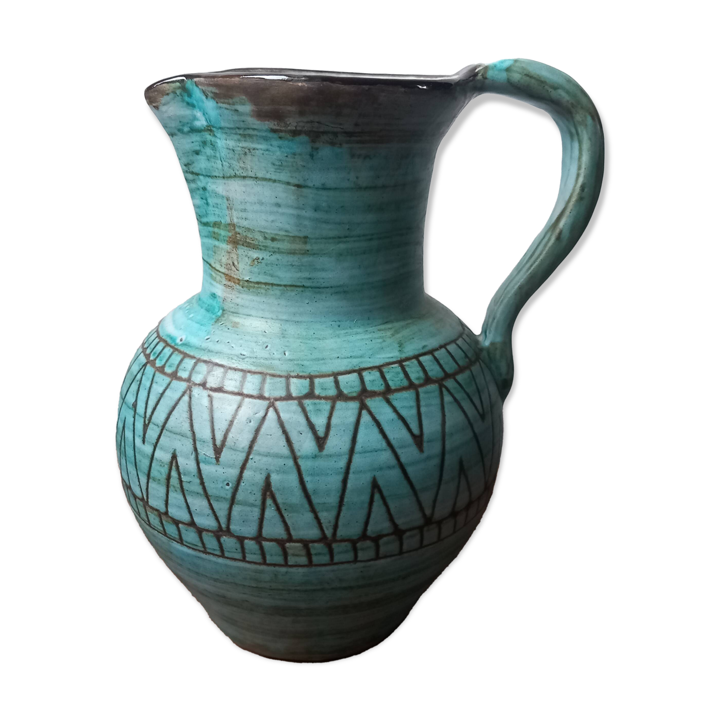 Vintage pitcher signed Maunier Vallauris