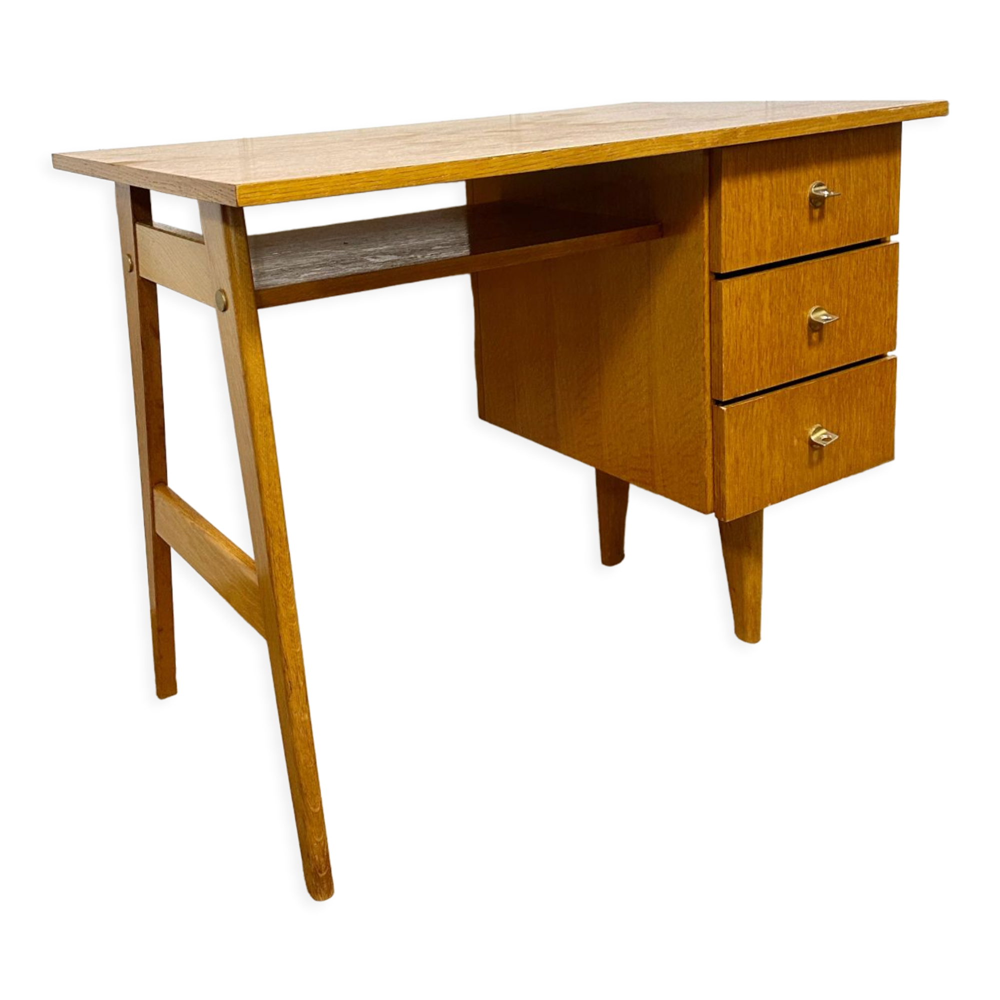 Vintage desk feet compass