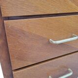 Vintage chest of drawers from the 70s with compass feet