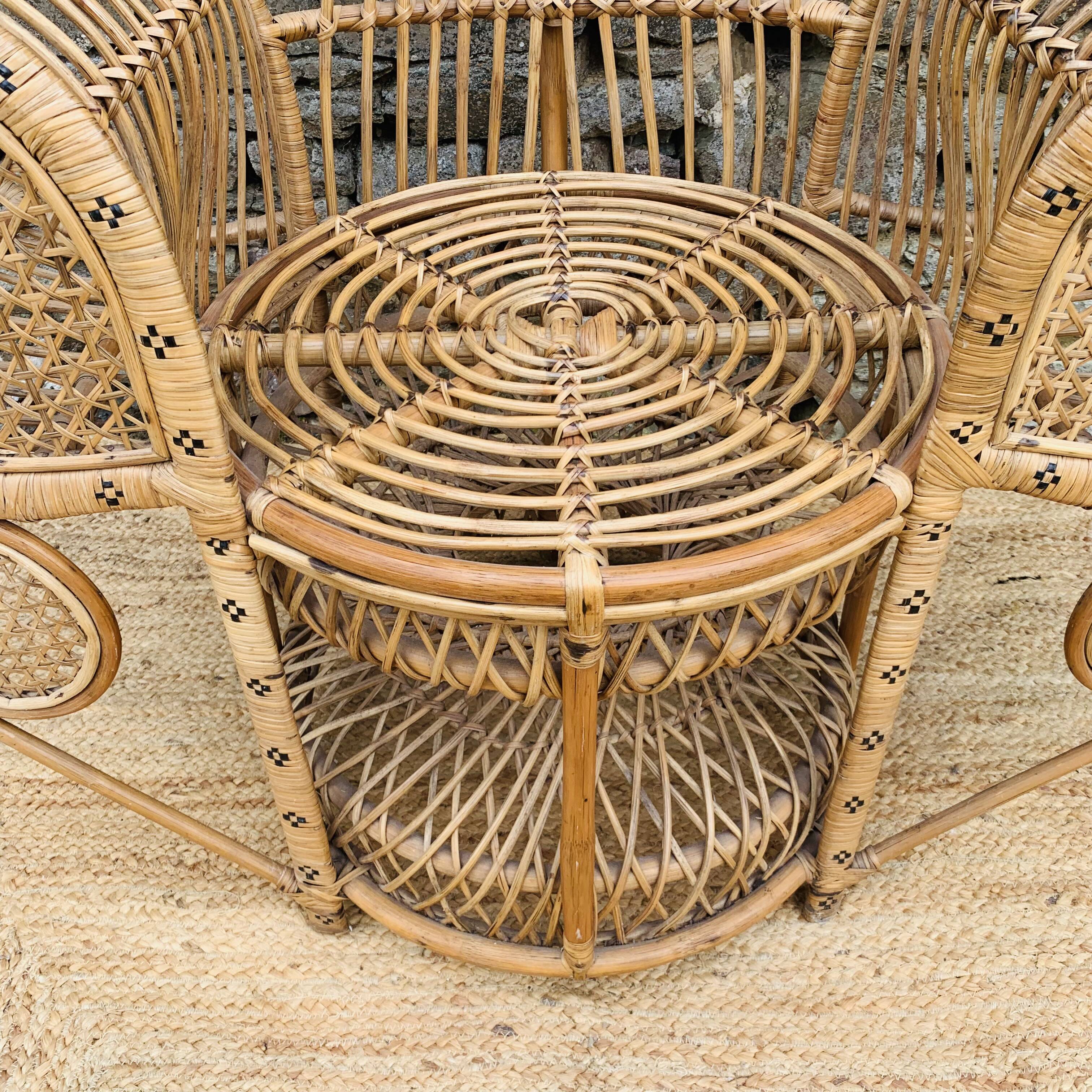 Fauteuil Emmanuel en rotin et osier naturel