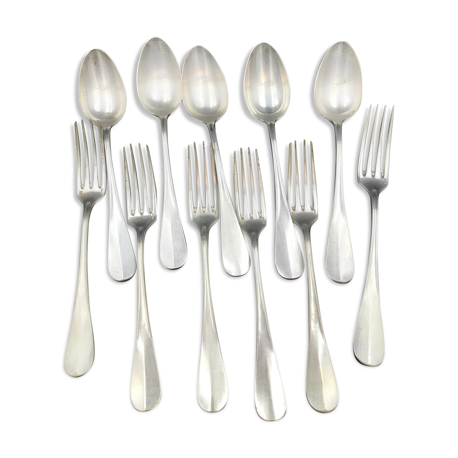 Silver series 5 spoons 6 vintage silver forks