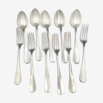 Silver series 5 spoons 6 vintage silver forks