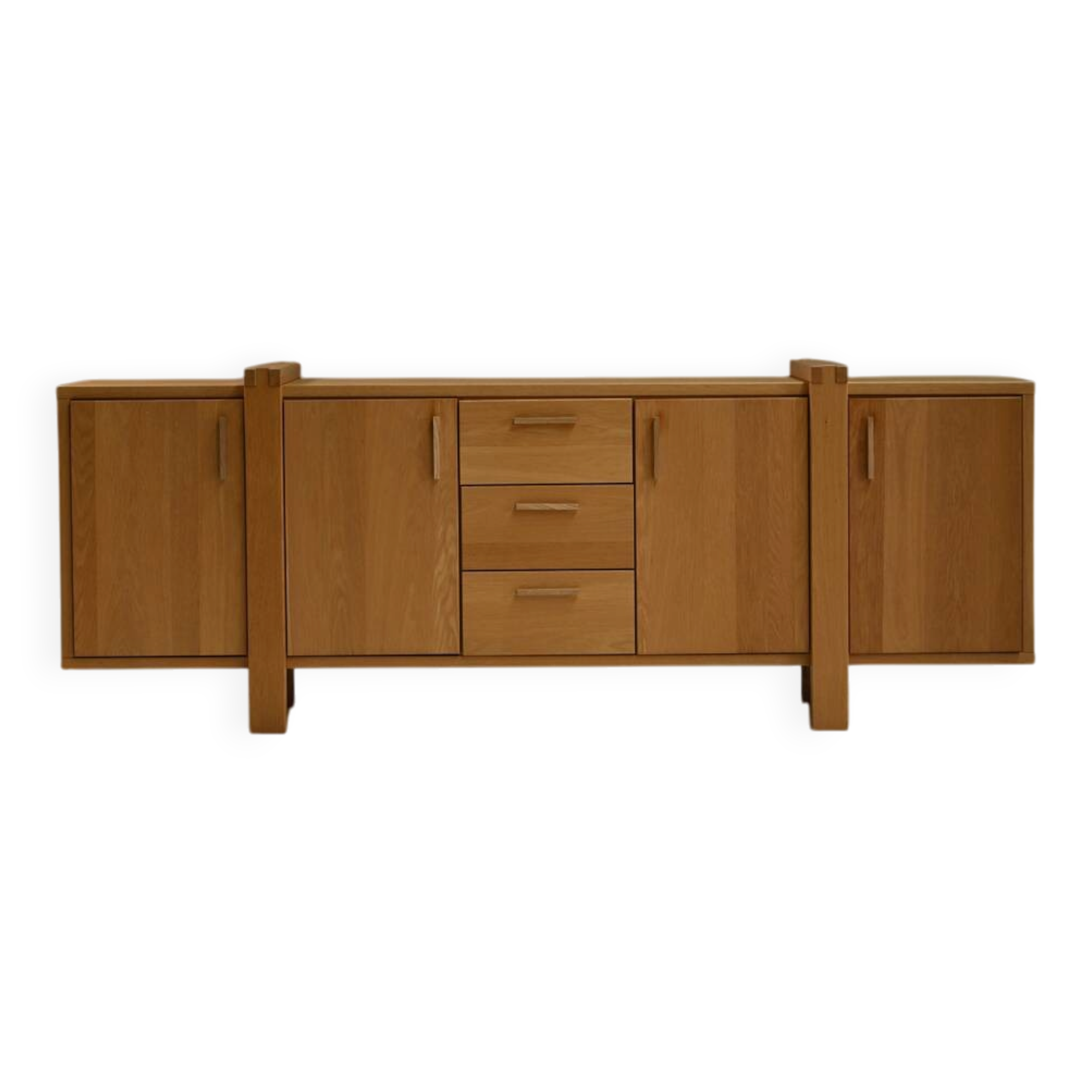Large brustalist oak sideboard, Belgium.