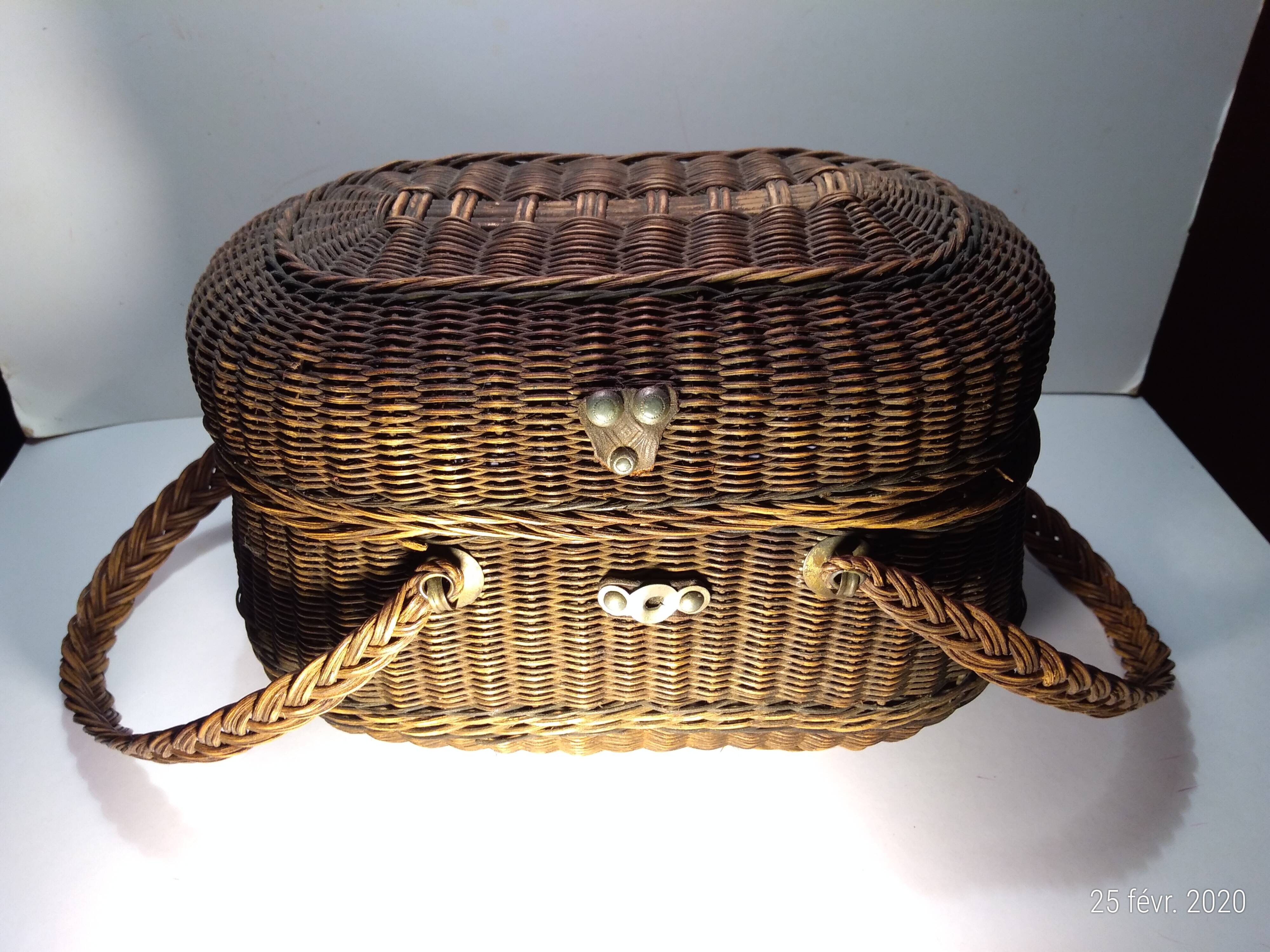 Panier de marché  ancien, osier