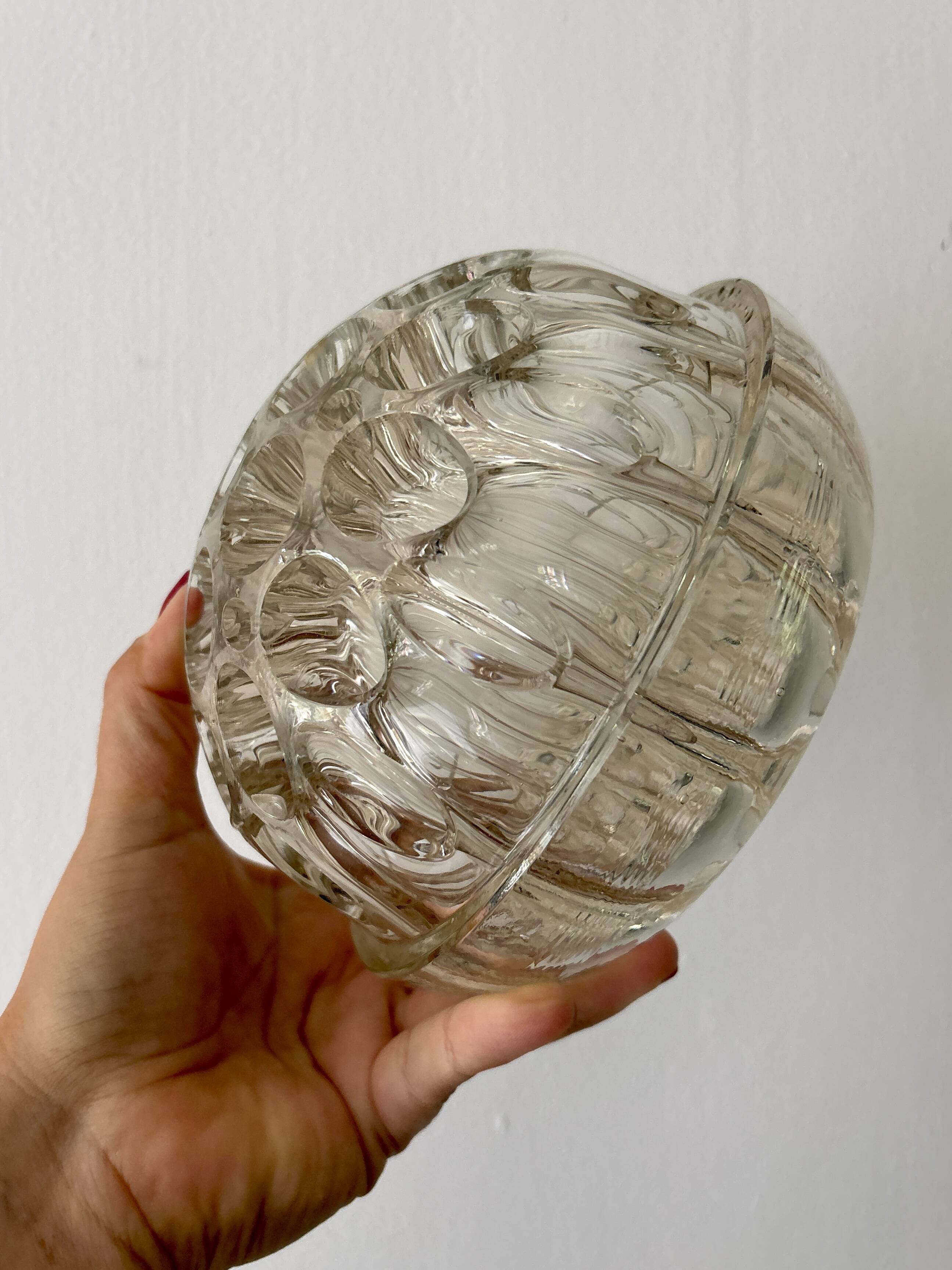 XXL antique glass flower vase