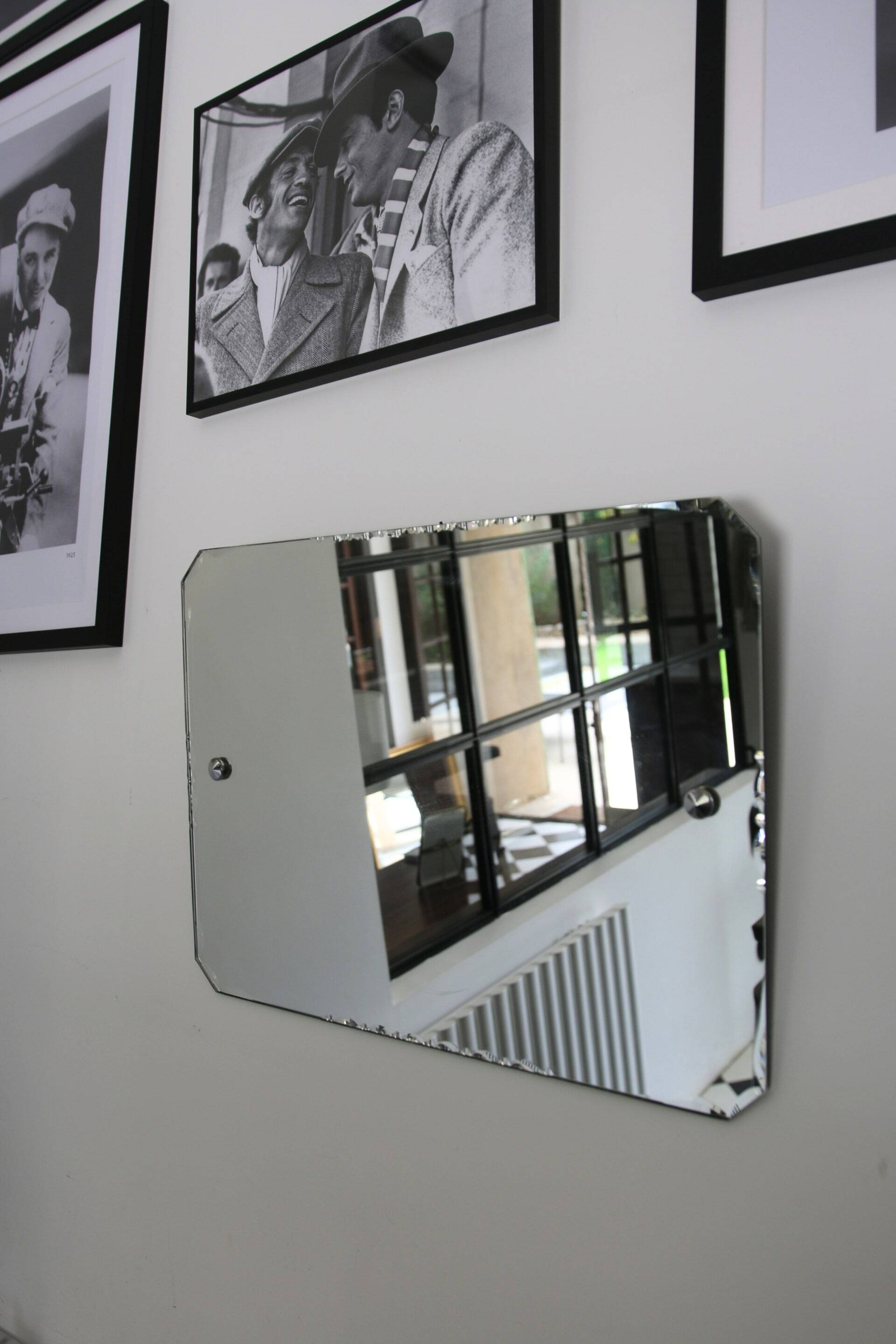 Vintage beveled glass mirror