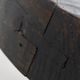 Brutalist Solid Stained Oak Round Tripod Coffee Table 1970s