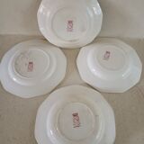 Set of four plates terra de fer Saint Amand