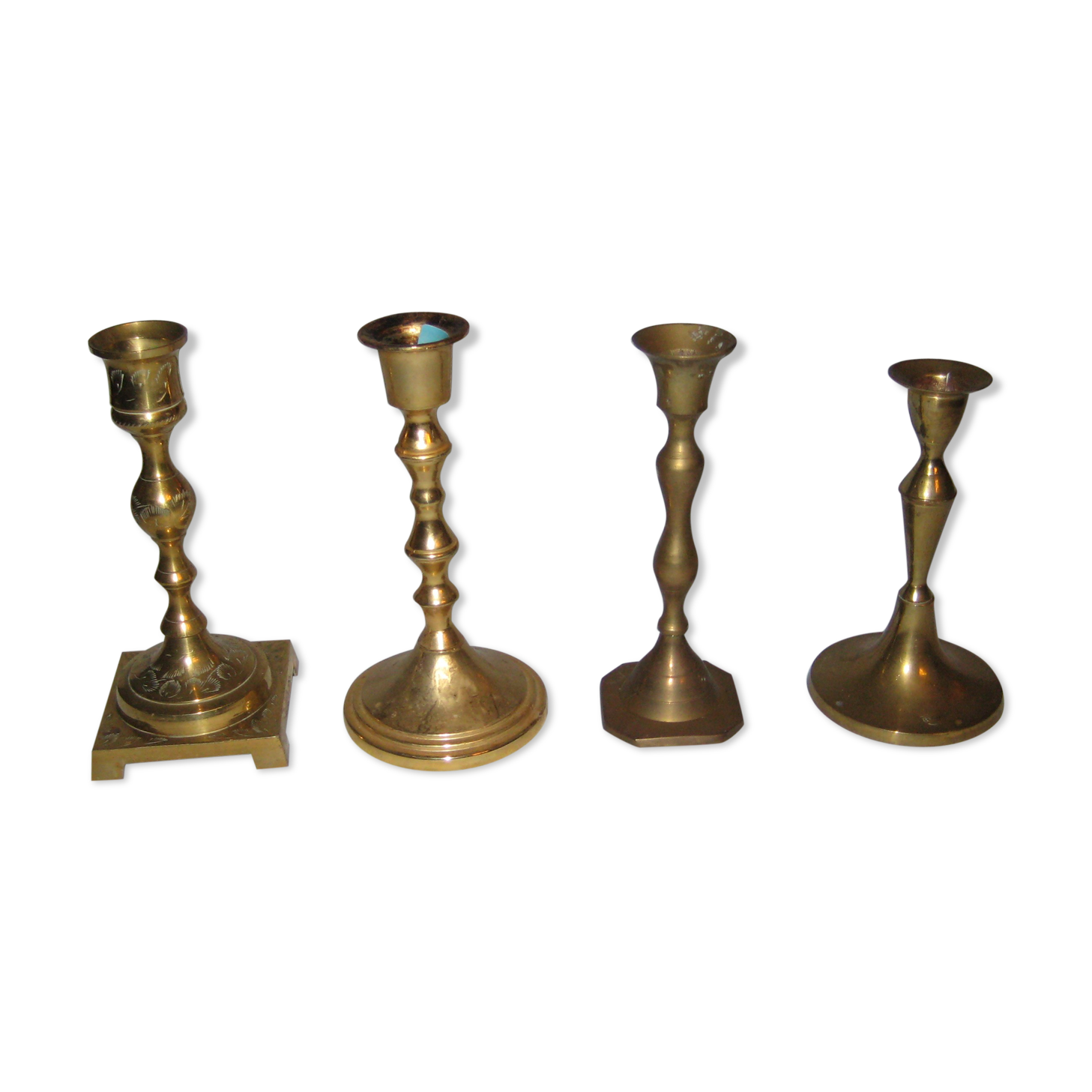Lot of old candlesticks