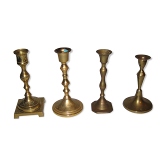 Lot of old candlesticks