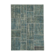 Handmade anatolian vintage 171 cm x 240 cm blue patchwork carpet