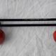 Red coat rack