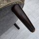 1960s, Danish armchair, light green furniture velour, teak wood legs.