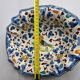 Deruta enameled ceramic bowl with bird decoration, 28 cm