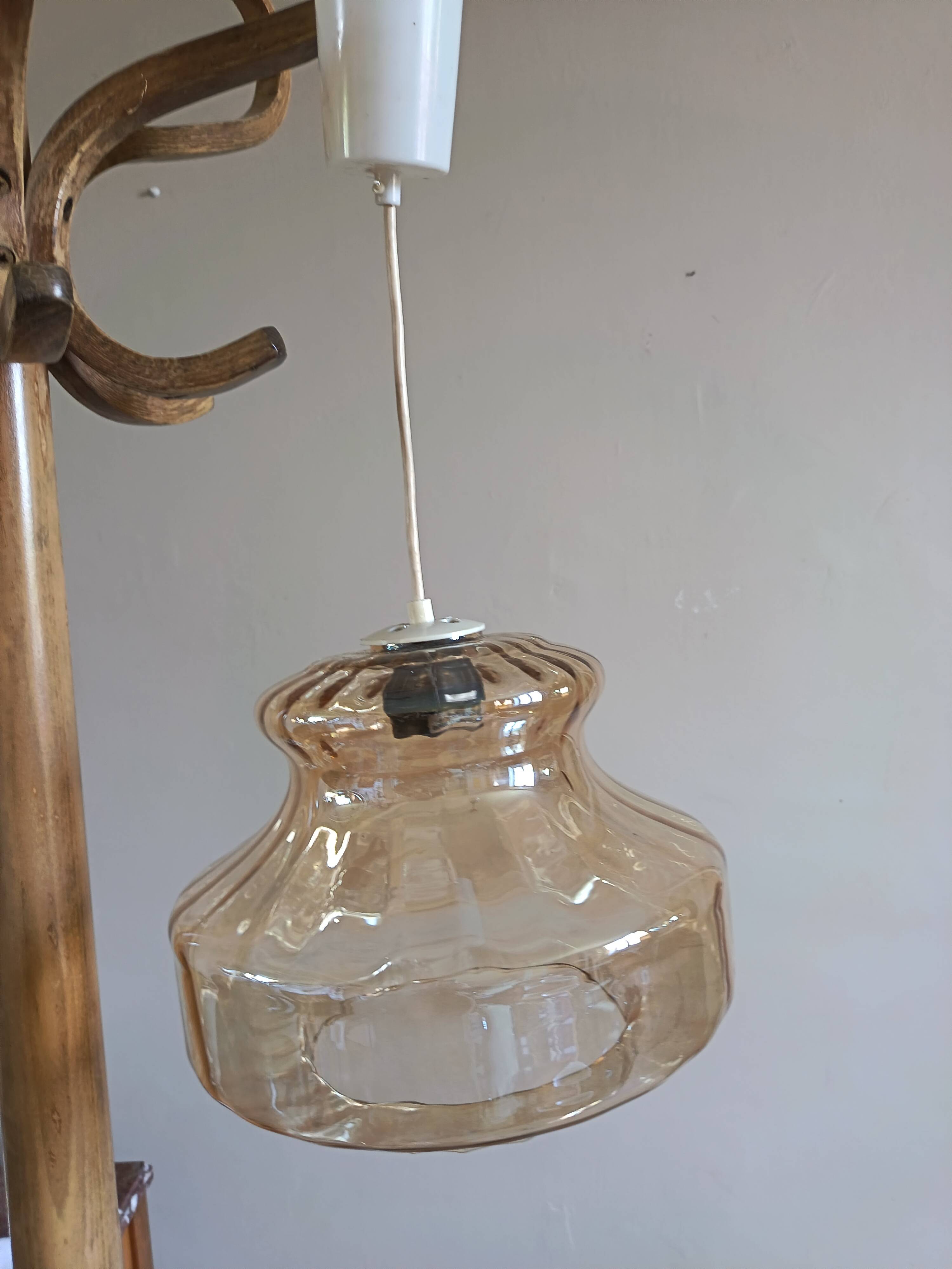 Suspension en verre années 70