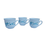 3 large Arcopal cups