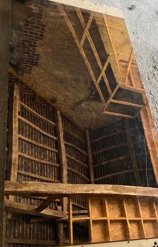 Copper aged mirror