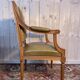 Fauteuil de bureau de style Louis XVI en cuir