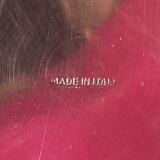 Vase glass and silver metal, Italy 1960