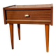 Table de nuit en bois et métal doré
