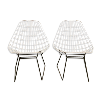 Vintage Dutch design wire chairs Cees Braakman Pastoe