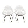 2 chaises en fer vintage design hollandais Cees Braakman Pastoe