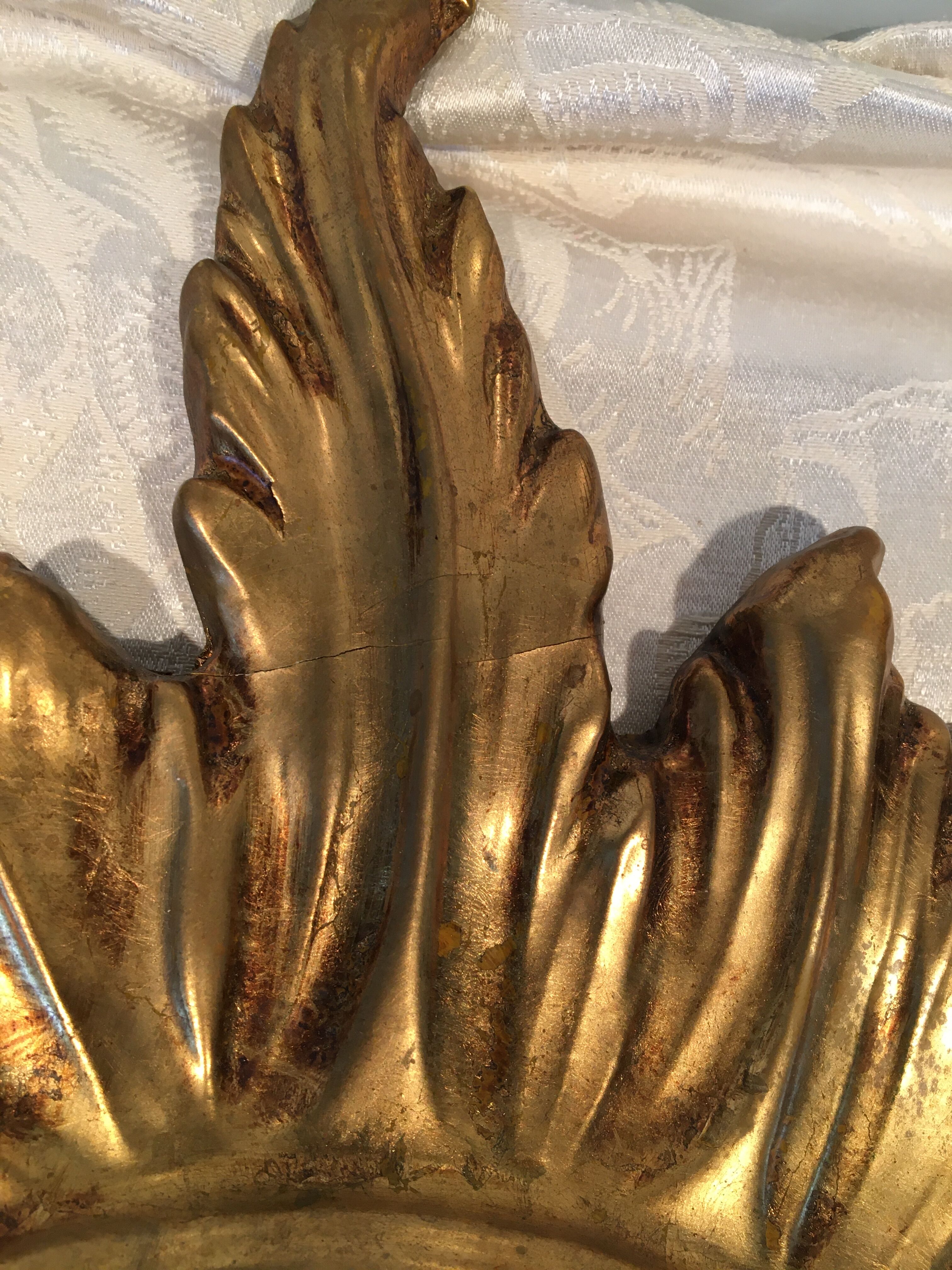 Golden wood sun mirror years 60