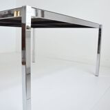 Milo Baughman chrome and smoked glass dining table – 1970 – Italy