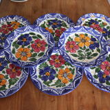 8 assiettes peintes à la main