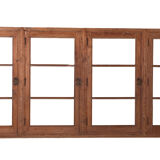 Library façade with 4 doors in fir 19th century