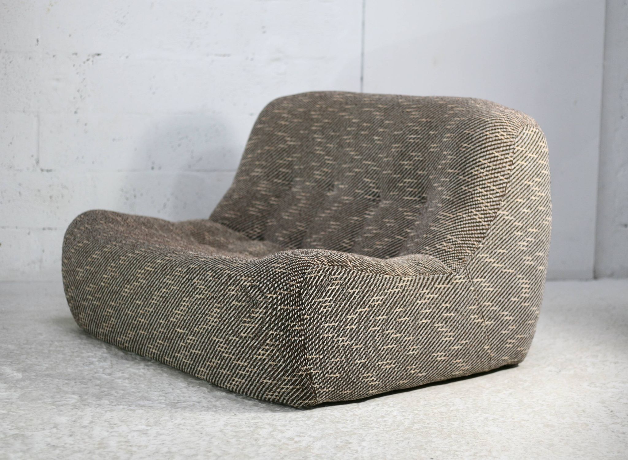 Space age sofa. Foam and fabrics. Circa 1970