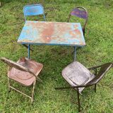 Folding metal chairs
