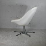 Armchair "Space Age", steel, fiberglass and imitation leather, France, circa 1970