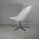 Armchair "Space Age", steel, fiberglass and imitation leather, France, circa 1970