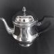 Tea and coffee set on tray, in silver metal Ercuis Goldsmith