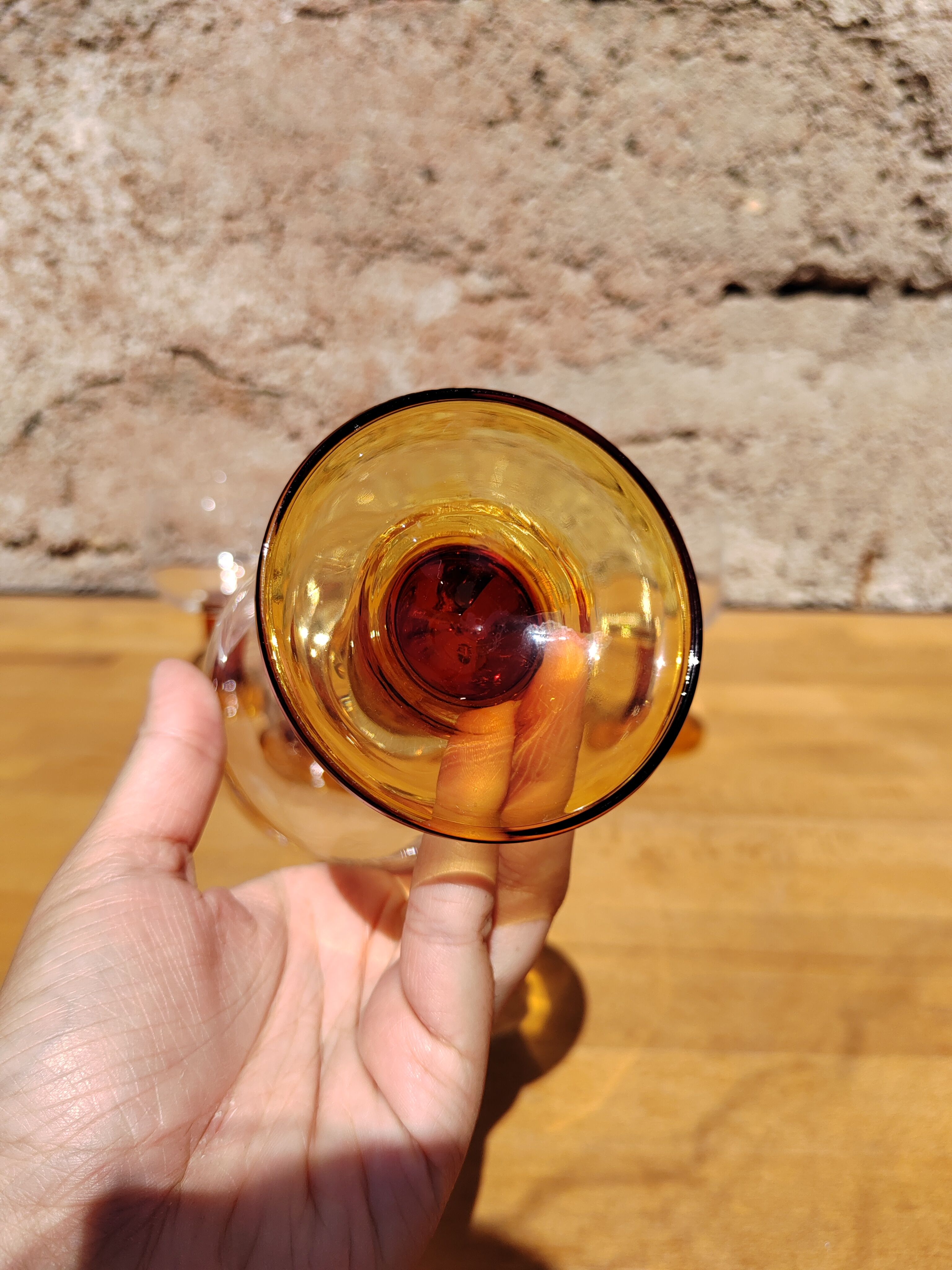 Suite of 6 water glasses 70s