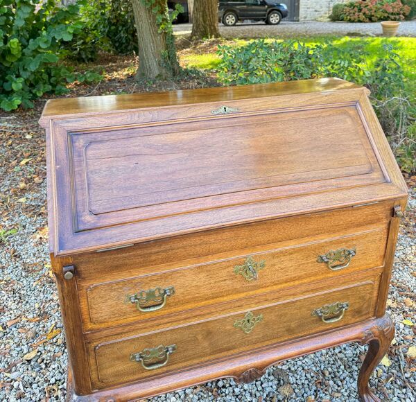 Bureau, Secrétaire De Pente En Acajou De Style Chippendale