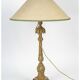 Carved wooden lamp, old candle holder, 19th century, Napoleon III period.