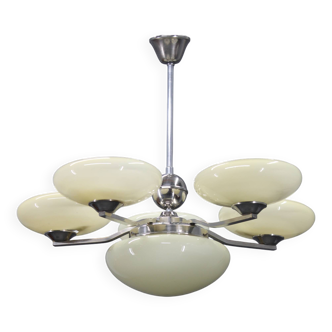 1930s Art Deco Chandelier, Czechoslovakia