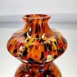 Art Deco spatter vaas, kralik glas, Tsjechië