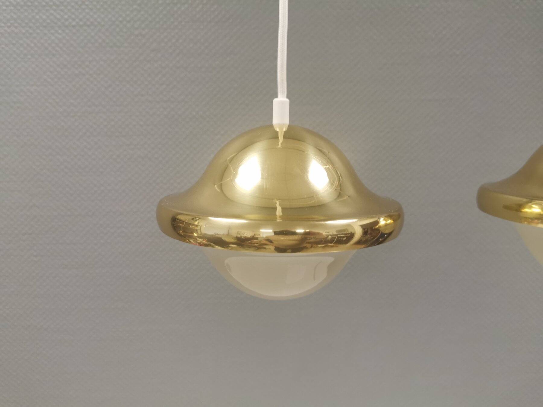 Two very beautiful and original ‘Bubi’ pendant lamps, Denmark, 1960s.