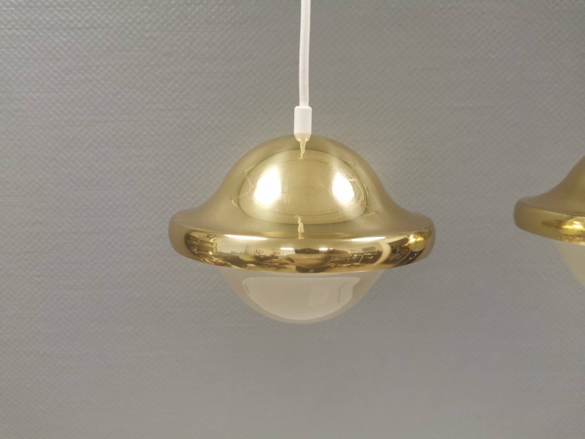Two very beautiful and original ‘Bubi’ pendant lamps, Denmark, 1960s.