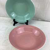 Duo old hollow dishes made in france saint Amand Céranord